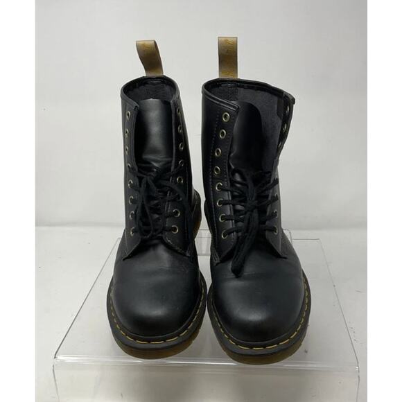 Dr. Martens 14045 Black Vegan Felix Leather 8-Eye Lace-Up Combat Boot Sz 11M 12L